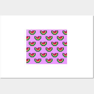 Pixel Watermelon Posters and Art